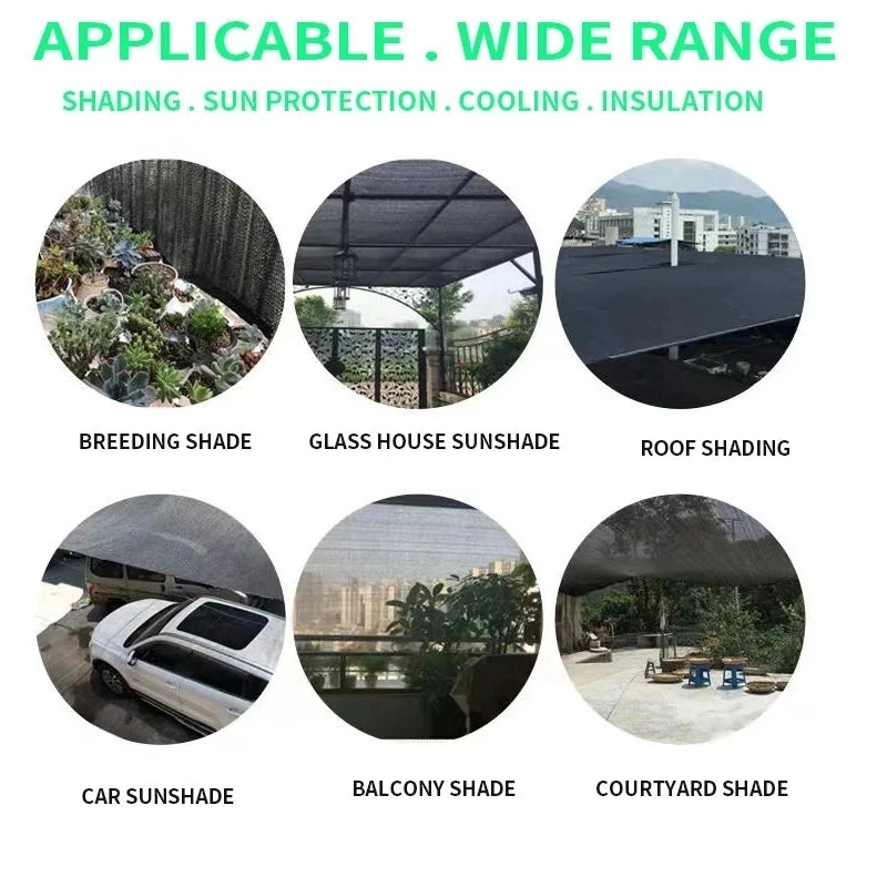 Anti-UV HDPE Sunshade Net Garden Succulent Plant Shading Net Outdoor Swimming Pool Cover 12Pin Sun Shade Net