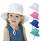 Adjustble Sun Hat Summer Beach Breathable Solid Color Unisex Baby Sunhat Summer Hat For Child Children Sunshade