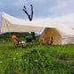 Premium Inflatable Tent4X3M Large Outdoor roof tents Best for 1-6 person camping air pole cotton tent family party