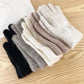 Winter Knitted Gloves Mittens Student Thicken Keep Warm Fur Gloves Outdoors Driving Cycling Office Velvet Full-finger Gloves