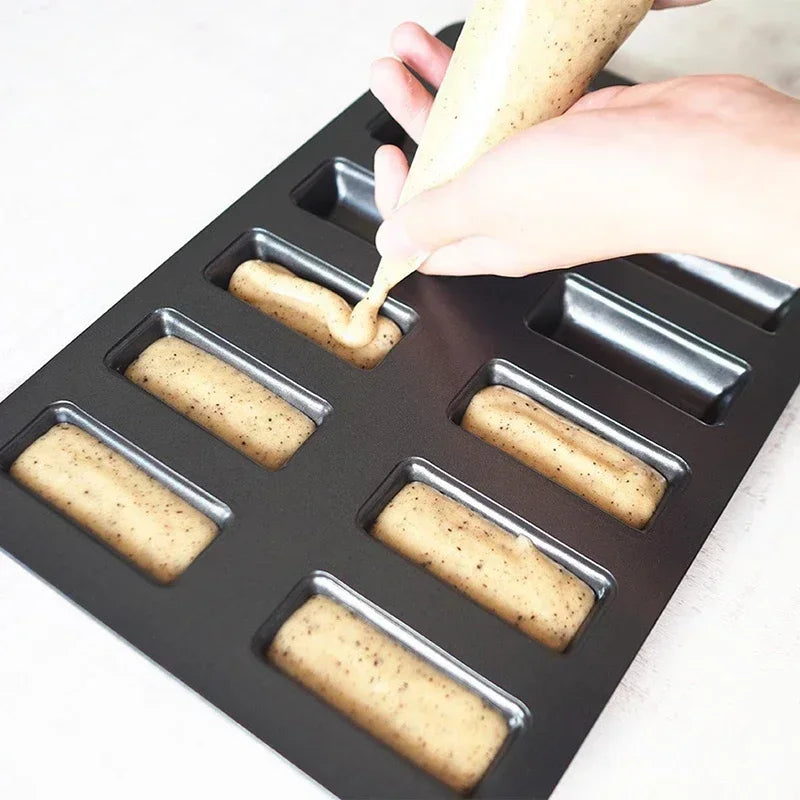 12 Hole Japanese Style Cake Mold  Black Carbon Steel Home Use Kitchen Decor Baking Bread Baking Accessories Pastry Utensil