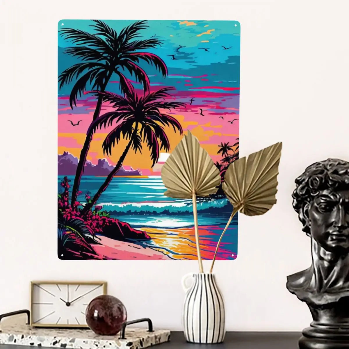 Glamorous Tropical Paradis Metal Tin Sign Decor Tinplate Wear-resistant Exquisite Decor Garage