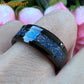 iTungsten 8mm Black Blue Color Tungsten Wedding Band Men Women Nice Dragon Ring  Meteorite Based Fashion Jewelry Comfort Fit