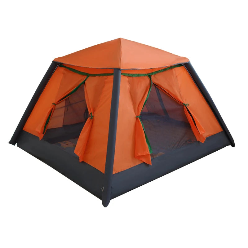New Large Space 3-4 People Outdoor Camping Inflatable Tent Instant Opening No Need To Build Waterproof Air Tent