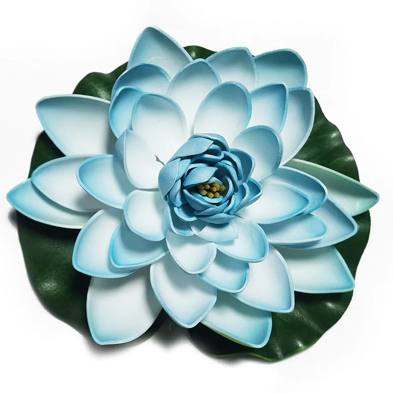 10/17/28cm Lotus Artificial Flower Floating Fake Lotus Plant Water Lily Micro Landscape for Pond Garden swimming pool Decor