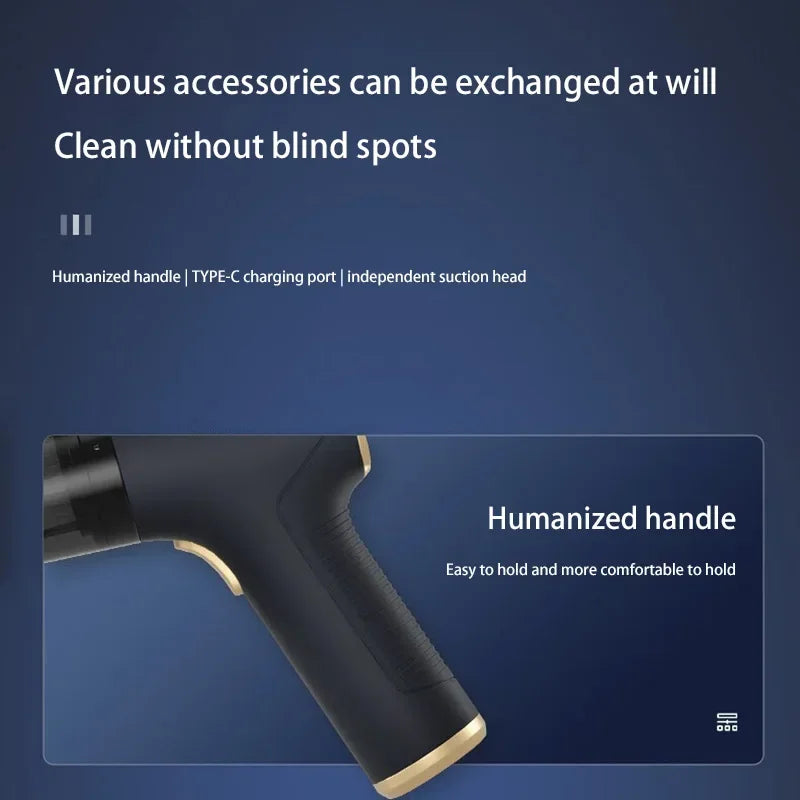 1290000Pa Car Vacuum Cleaner 2 -in-1 Portable Wireless Car Vacuum Cleaner Handheld Home Car Dual Use Vacuum Cleaners