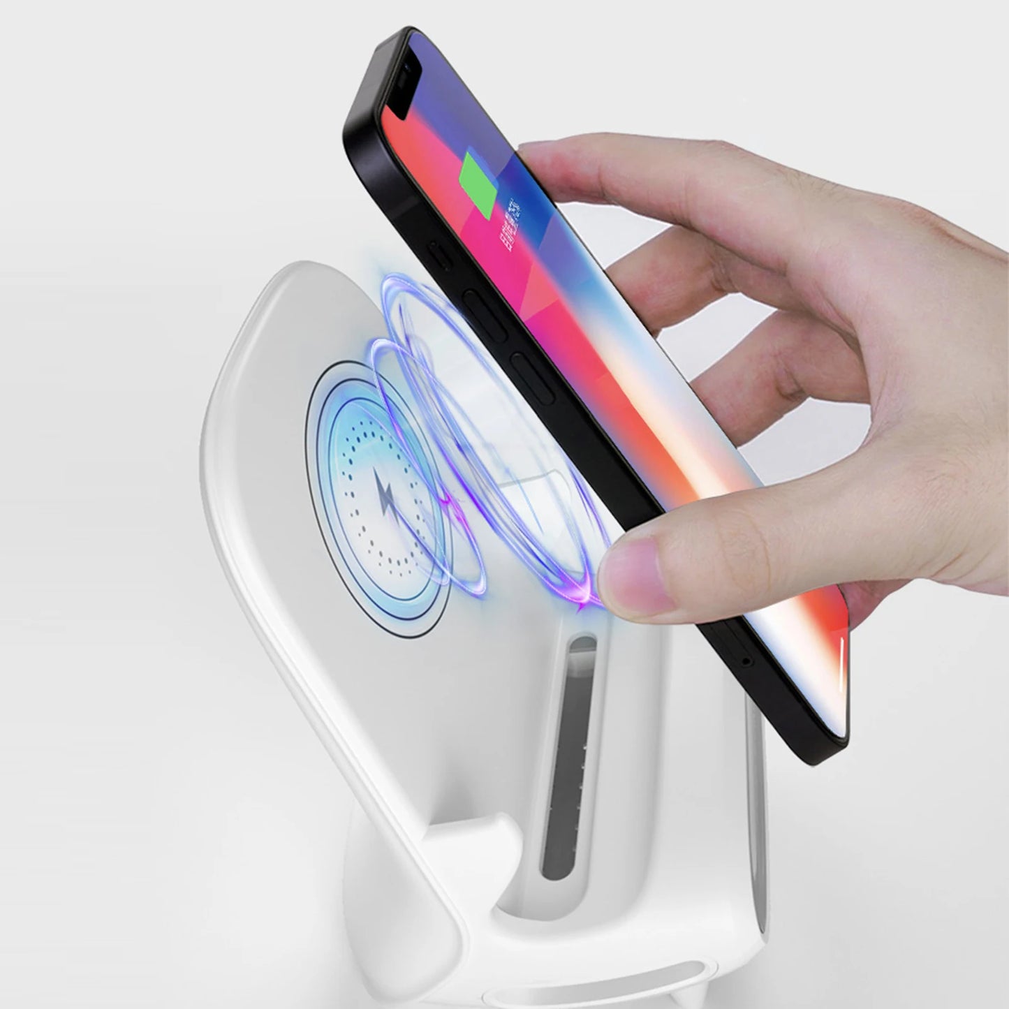 15W Wireless Charging Stand Holder Magnetic Charger Holder for iPhone 12X XS Samsung Xiaomi Wireless Charging Desktop Dock Mount
