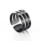 My Shape Geometric Black Rings for Men Women Stainless Steel Wide Cuff Ring Couple Dating Fashion Jewelry anillos mujer bague