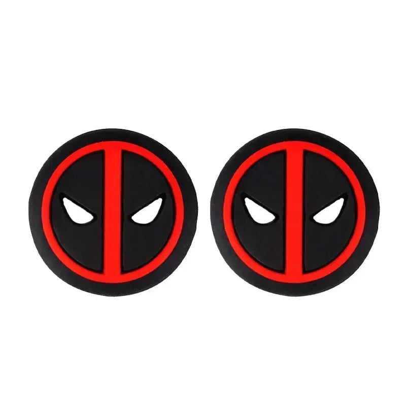 2PCS/Set Disney SpiderMan Deadpool Silicone Thumb Grip Cap Cover Playstation PS4/5 Xbox Controller Thumbstick Accessories Gifts