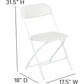 Hercules Series Plastic Folding Chairs for Parties and Weddings, Stackable Commercial Event Seats with 650-lb.