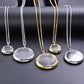 1Pc 17/28/32mm Stainless Steel Round Memory Ashes Locket Pendant Men Necklaces Diy Floating Relicario Coin Bezel Collar Jewelry
