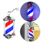 Barber Shop Pole Light Rotating Hair Salon Shop Sign Stripes Retro Style Hairdressing Rainproof LED Light for Outdoor Party