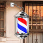 Barber Shop Pole Light Rotating Hair Salon Shop Sign Stripes Retro Style Hairdressing Rainproof LED Light for Outdoor Party