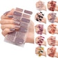 1Sheets INS Trendy Strips Gel Nail Stickers Glittering Hot Stamping Gel Full Nail Wraps 3D Nail Art Stickers DIY NAil Art Making