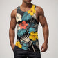 Men Vest Casual Comfortable Soft Breathable Fashion Printed Beach Tank Top Compression Hawaiian Vacation Pullover Plus Size