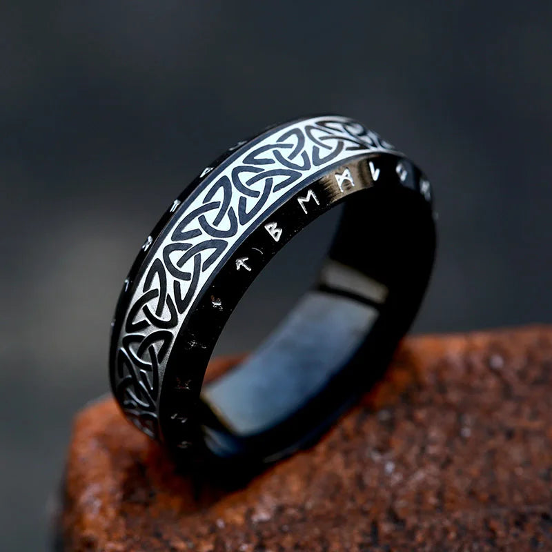 Beier 316L Stainless Steel Fashion Style MEN Women Fashion Odin Norse Viking Totem Amulet Rune Words Rings Jewelry LR-R143