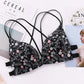 Women Flower Printed Bras Front Buckle Wireless Bralette Sexy Lingerie Comfort Push Up Floral Bras