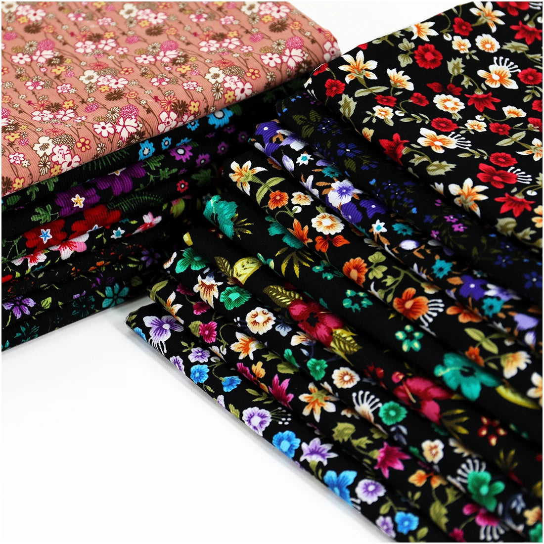 Floral Printed 100% Cotton Fine Corduroy Fabric For Appareal Dress DIY Flower Clothing Handmade Sewing Quilting Cloth