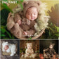 Dvotinst Baby Newborn Photography Props Soft Knitted Cute Bear Hat Bonnet Outfits 2pcs Set Fotografia Studio Shoots Photo Props