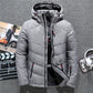 High Quality Brand Men's Winter Coat Casual Hat Detachable White Duck Down Jacket for Men Warm Windbreaker Doudoune Hiver Homme