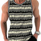 Retro Geometric Graphic Tank Tops For Men Casual Summer Sleeveless 3D Printed Vest Loose Quick Dry Breathable Tees Pullovers