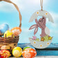 Wooden Easter Bunny Pendant Easter Egg Bunny Hanging Ornaments Lovely Rabbit Flat Hanger Colorful Easter Wall Art For Front