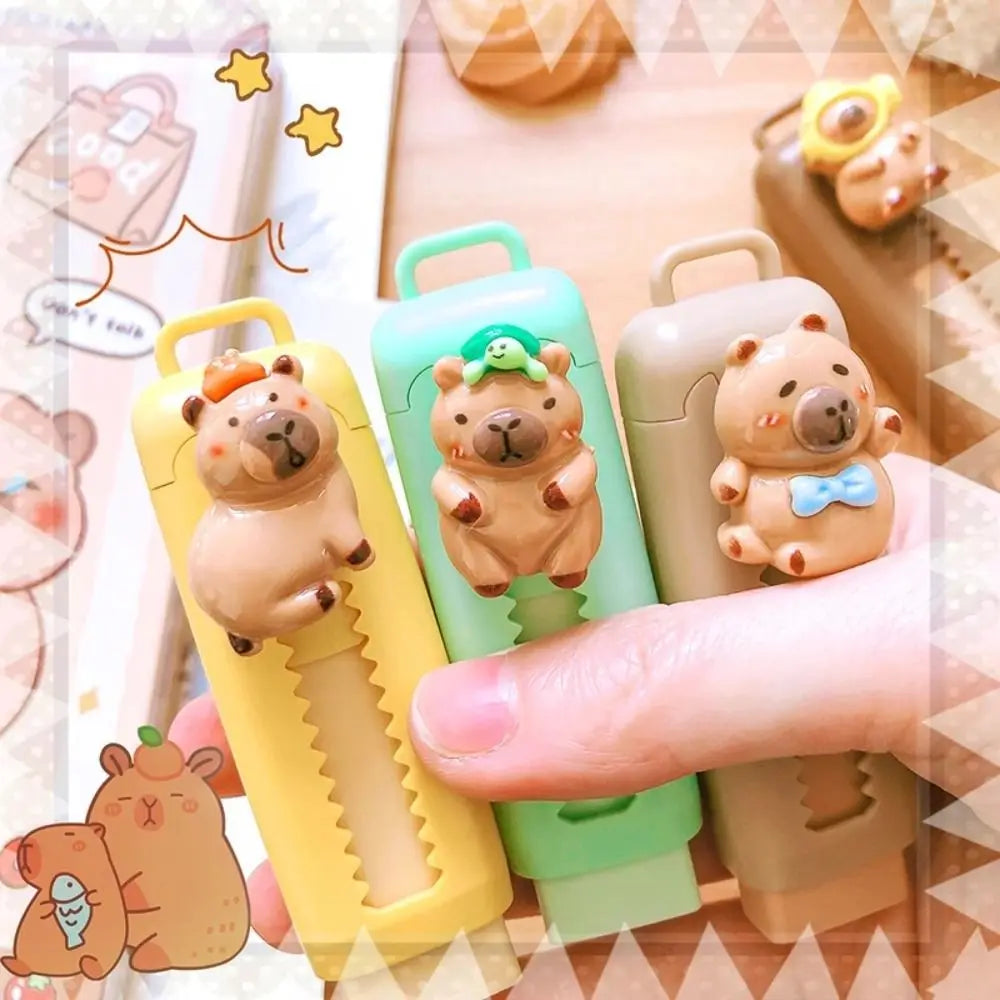 Kawaii Stationery Aesthetic stationery Office supplies school items Gift for kids Eraser Cute Capybara Eraser funny Rubber