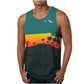 Palm Tree Graphic Tank Top For Men 3D Print Sleeveless Beach Hemp Palm Pattern Tops Paint Vest Hawaii Colorful Pigment T-shirt