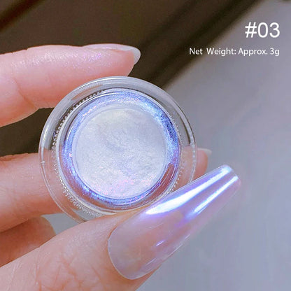 1Box Silver Gold Moonlight Mirror Nails Glitter Powder Metallic Silver Decoration For Nails Aurora Chrome Manicure Nail  Art