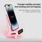15W Fast Wireless Charger Stand Pad Desktop For PHONE Holder Bracket Charging Station Dock Mount For Mobile White-AB01