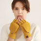 Women Winter Warm Gloves Thickening Wool Gloves Knitted Flip Fingerless Exposed Finger Thick Gloves Without Fingers Mittens