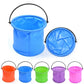 Beach Sand Toy Play Bucket Toy Folding Collapsible Bucket Gardening Tool Outdoor Sand Pool Play Tool Toy Kids Summer Favor