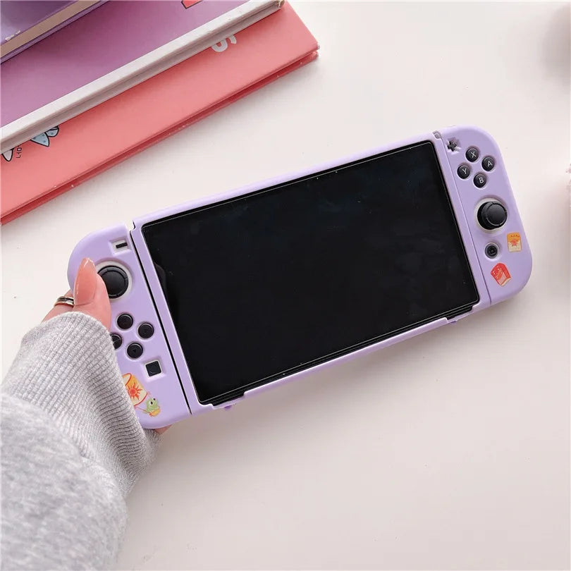 Cartoon Belle Rapunzel Ariel Princess Soft Protective Cases for Nintendo Switch Game Console Controller OLED Gaming Accessories