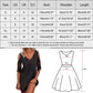 Women Lace Mesh Stitching Dress Black Patchwork V Neck Mini Dress Short Sleeve Dress Elegant Ladies Loose Party Outfits Vestidos