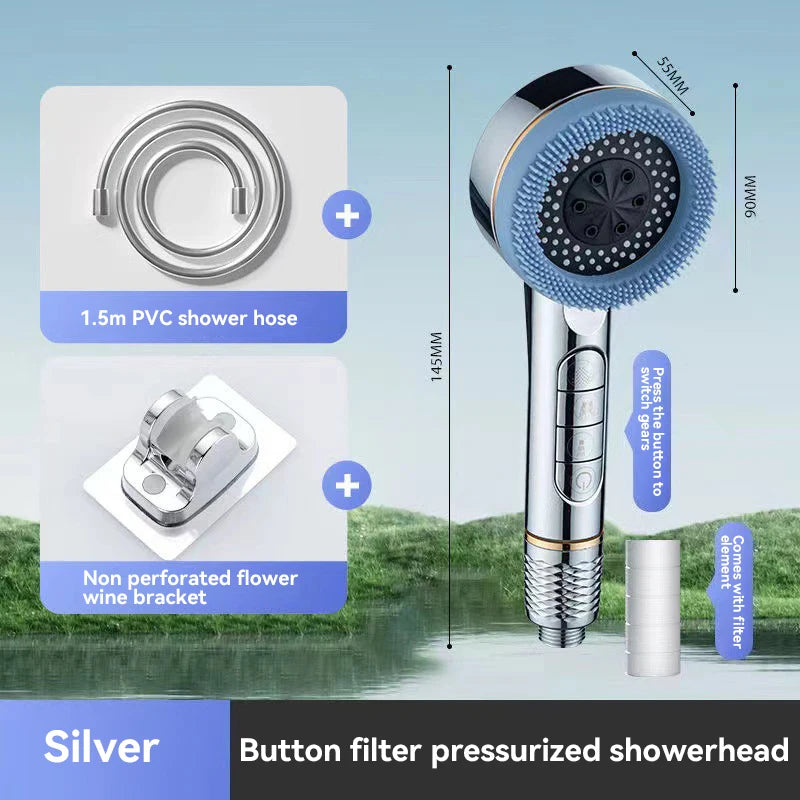Xiaomi Shower Head 4 Modes High Pressure Showerhead One-key Stop Water Massage Shower Head With Filter Element Shower Head 2025