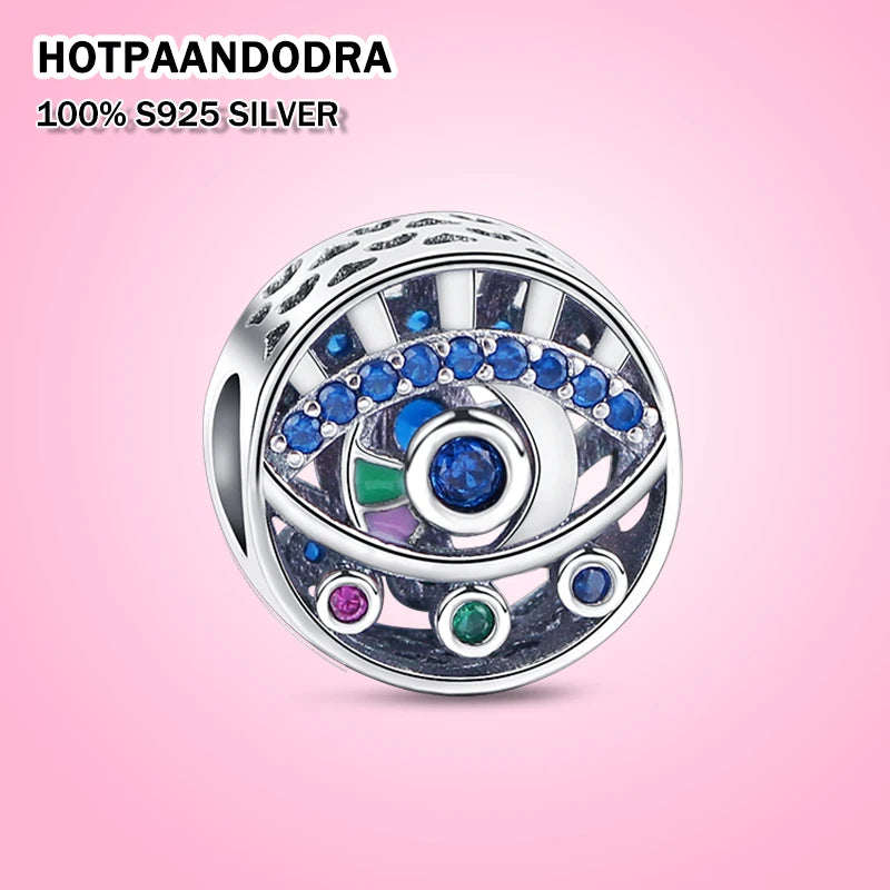 Fits Original Pandora Charms Bead 925 Silver Summer Element Shell Palette Crown Flower Beads For Women Pendant DIY Smart Jewelry