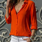 Women Casual Long Sleeve Chiffon Blouse Elegant Lapel Loose Shirt Spring Summer Solid Office Lady Tunics Streetwear Oversize Top