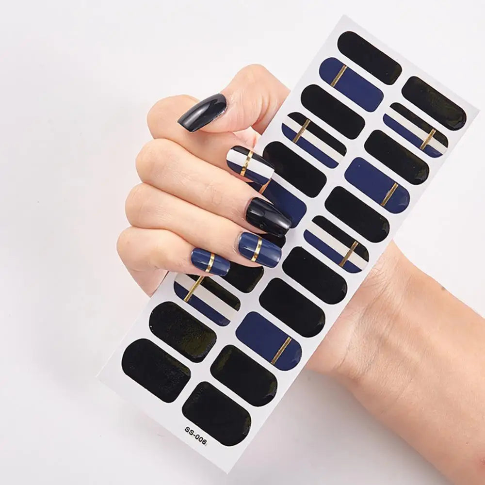 Fashion Stickers Long-lasting Double Ended Creative Nail Art Full Cover Strips Trendy Hottest Polish Wraps No Messy Polish Nails