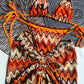 Women Swimsuit Colored Maple Leaves Knitted Bikini Skirt Three-Piece Set Split Swimsuit Bikini