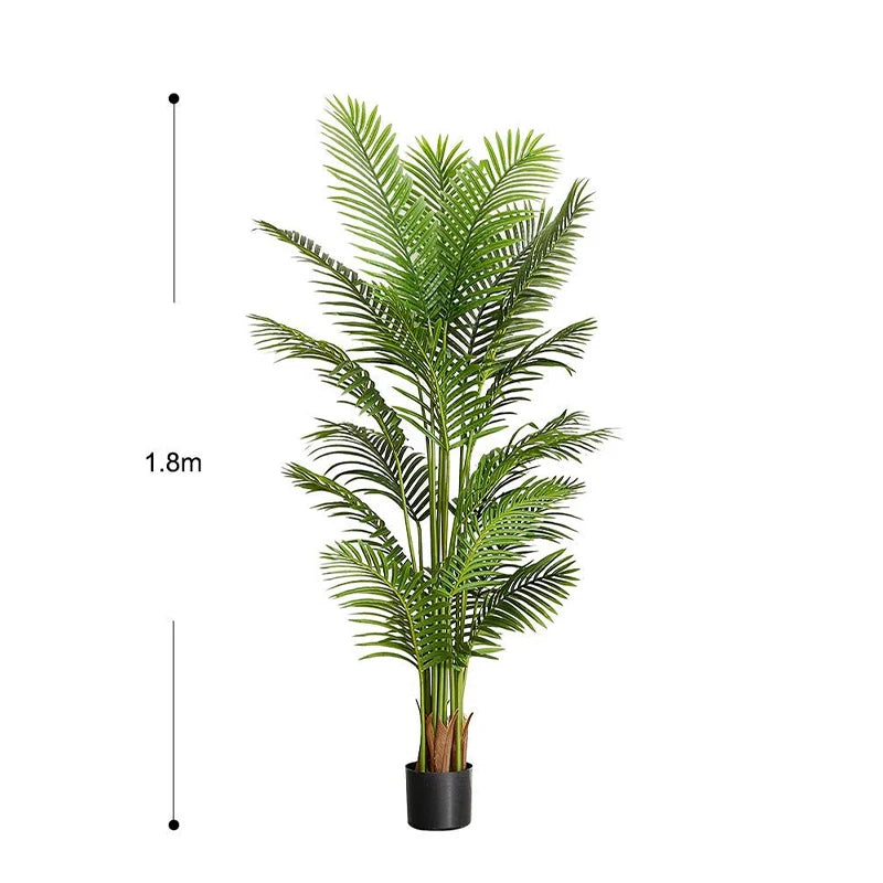 120-200cm Large Artificial Banana Tree Tropical Fake Plants Palm Leafs Monstera Green Plastic Jungle Plant for Home Office Decor