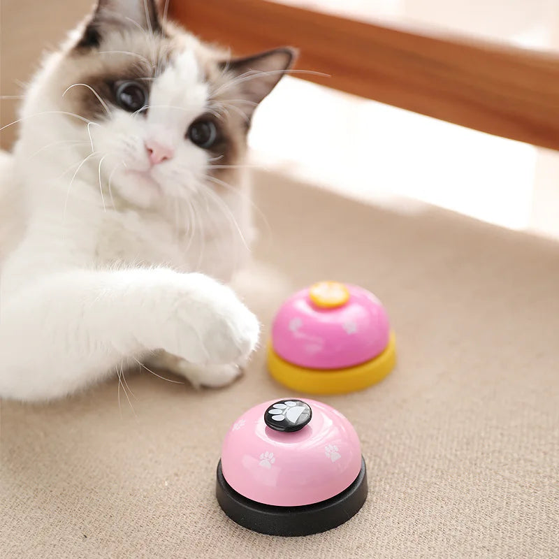 Pet Toys Bell for Dogs Cat Training Interactive Toy Called Dinner Small Bells Footprint Ring Trainer Feeding Reminder For Teddy