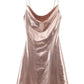 Zevity 2023 Summer Women Shinning Metallic Color Sling Mini Dress Female Chic Pleat Design Casual Slim Party Vestidos DS5000