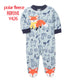 Baby Pajamas Zipper Fleece Newborn Girls Romper Warm Winter Underwear One Piece Overalls Boys Outfits Truck Infants Clothes