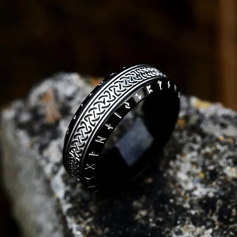 Beier 316L Stainless Steel Fashion Style MEN Women Fashion Odin Norse Viking Totem Amulet Rune Words Rings Jewelry LR-R143