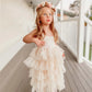 Little Girls Summer Dress for Kids Princess Birthday Party Gown Lace Sling Tutu Wedding Children Dresses Vintage Floral Clothes