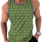 Retro Geometric Graphic Tank Tops For Men Casual Summer Sleeveless 3D Printed Vest Loose Quick Dry Breathable Tees Pullovers