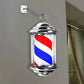 Barber Shop Pole Light Rotating Hair Salon Shop Sign Stripes Retro Style Hairdressing Rainproof LED Light for Outdoor Party