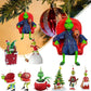 Disney Grinch Christmas Tree Pendant Toys Children's Cartoon Acrylic Christmas Home Pendant Ornaments Backpack Hanging Toy Gifts