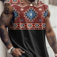 Men's Sleeveless T-Shirts Patterned Colorblocking 3D Printed Y2k Clothing Harajuku Casual Vest Daily Fitness Ethnic Print Tops