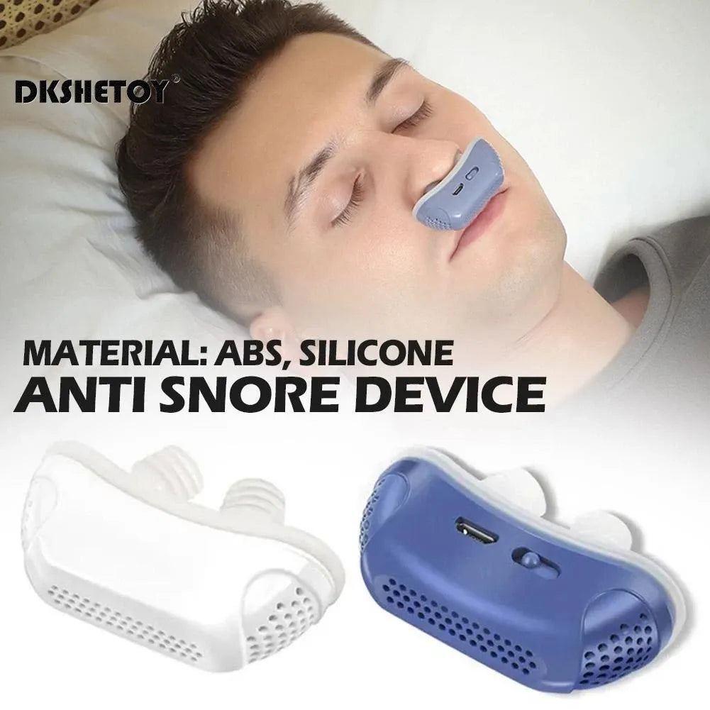 Electric Anti Snoring Devices Double Vortex Air Supply Stop Snore Portable Comfortable Sleep Well Stop Snore Sleep Aid